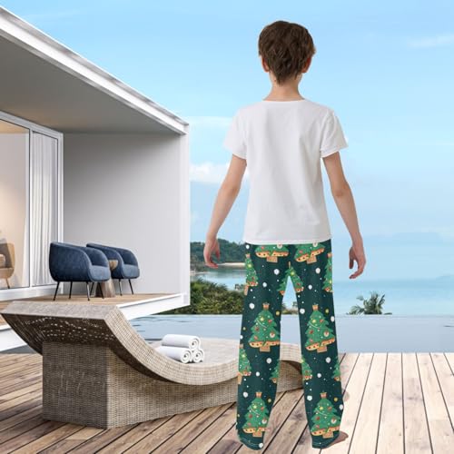 visesunny Boys' Pants Pizza Christmas Tree Jogger Pants Elastic Waist Long Bottoms Trousers with Pockets3