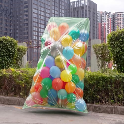 Image of 2 Pcs 98.4 x 59 Inches Mint Green Large Balloon Bags for Transport | Christmas Tree Disposal and Storage Bag, Balloon Drop Bag, Giant Carrying Storage Bags for Wedding Birthday Party Supplies