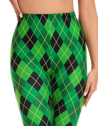 Image of sissycos Women's 80s Leggings Neon Artistic Splash Printed Buttery Soft Stretchy Pants