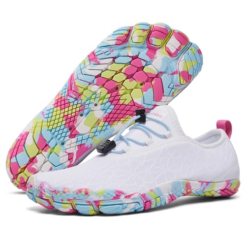 HIITAVE Beach Shoes Women Aqua Shoes Wide Toe Box Water Shoes