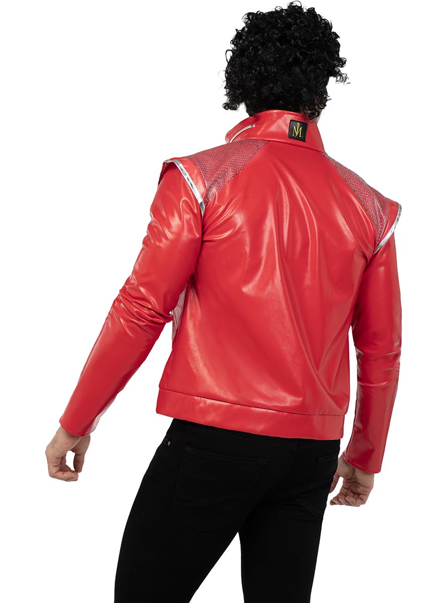 Funidelia | Veste de Michael Jackson Beat It pour homme Musique Pop, Groupes Musique, Chanteurs, Années 80 - Accesoires pour Adultes, accessoire pour déguisement - Rouge
