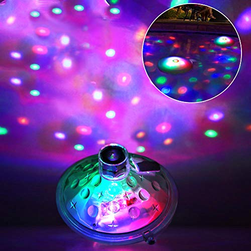 Coquimbo Swimming Pool Light, Battery Operated Baby Bath Hot Tub Lights Pool Accessories with 7 Modes LED Floating Pool Lights for Disco Pool Party Fountain or Pond Decorations