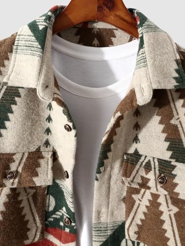 Image of ZAFUL Mens Plaid Shirt,Long Sleeves,Classic Flannel Shirt Button Down Shirt | Mens Fall Clothes Lightweight Long Sleeve Button Down Flap Pocket Jacket Tops for Fall&Winter 2026