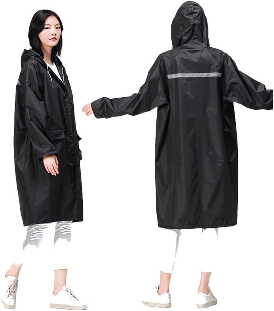 RUVOO Rain Poncho Outdoor Raincoat for Women Waterproof Jacket Ladies Lightweight Trench Raincoat for Men Rain Coat (Color : Red, Size : M)