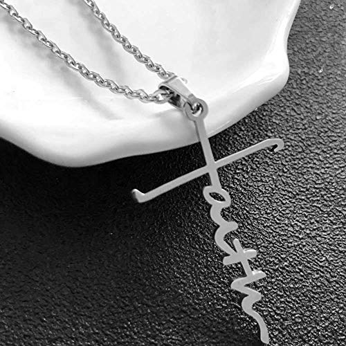 Jude Jewelers Stainless Steel Christian Cross Faith Word Church Prayer Religious Pendatn Necklace3