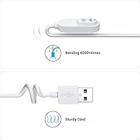 Vista 4 de TUSITA Cable de carga magnético para interiores compatible con Arlo Ultra 1 2, Pro 3 4 5 2K - 3M, color blanco