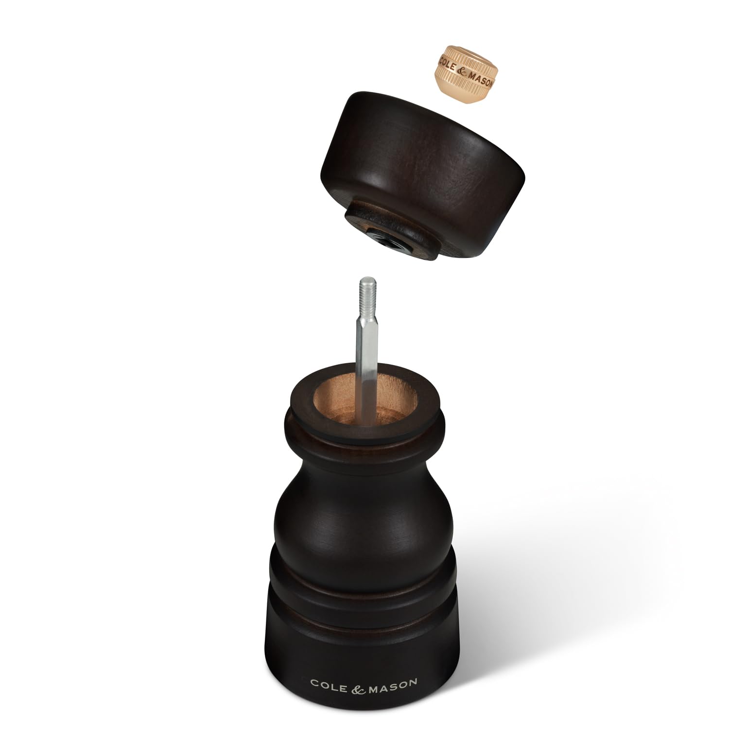 Cole & Mason London Moulins à Sel et à Poivre Bois Foncé, Broyeur Réglable | 13 cm, Moulin a sel et moulin a poivre manuel, Broyeur céramique réglable, Salieres et poivrieres, Mécanisme garanti à vie