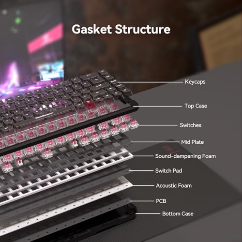 Image of DarkBeacon Flux 68 HE Magnetic Switch Hot Swappable Mechanical Gaming Keyboard, Adjustable Actuation Rapid Trigger Mode, USB-C Wired RGB 65% Compact Keyboard