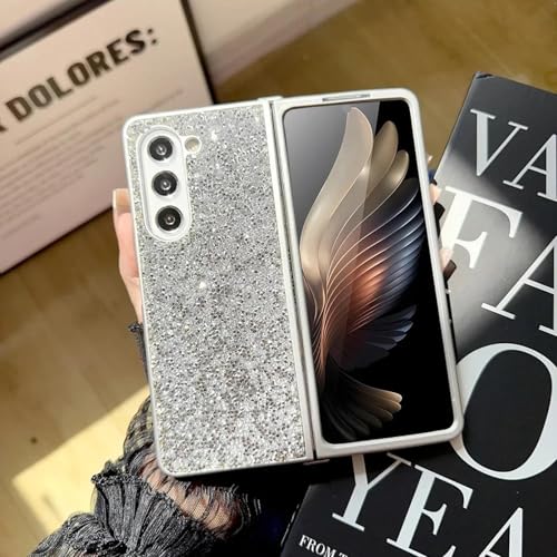 Coque pour Fold 6 argent de haute qualité antichoc et scintillante en TPU