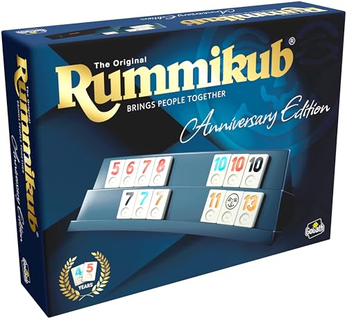GOLIATH RUMMIKUB - Edición Aniversario 45 Años - Juego de Mesa para Niños y Adultos a Partir de 7 Años - Edición Familiar de Lujo para 2 a 4 Jugadores - Conjunto Completo con 106 Fichas - 20 a 40 Min
