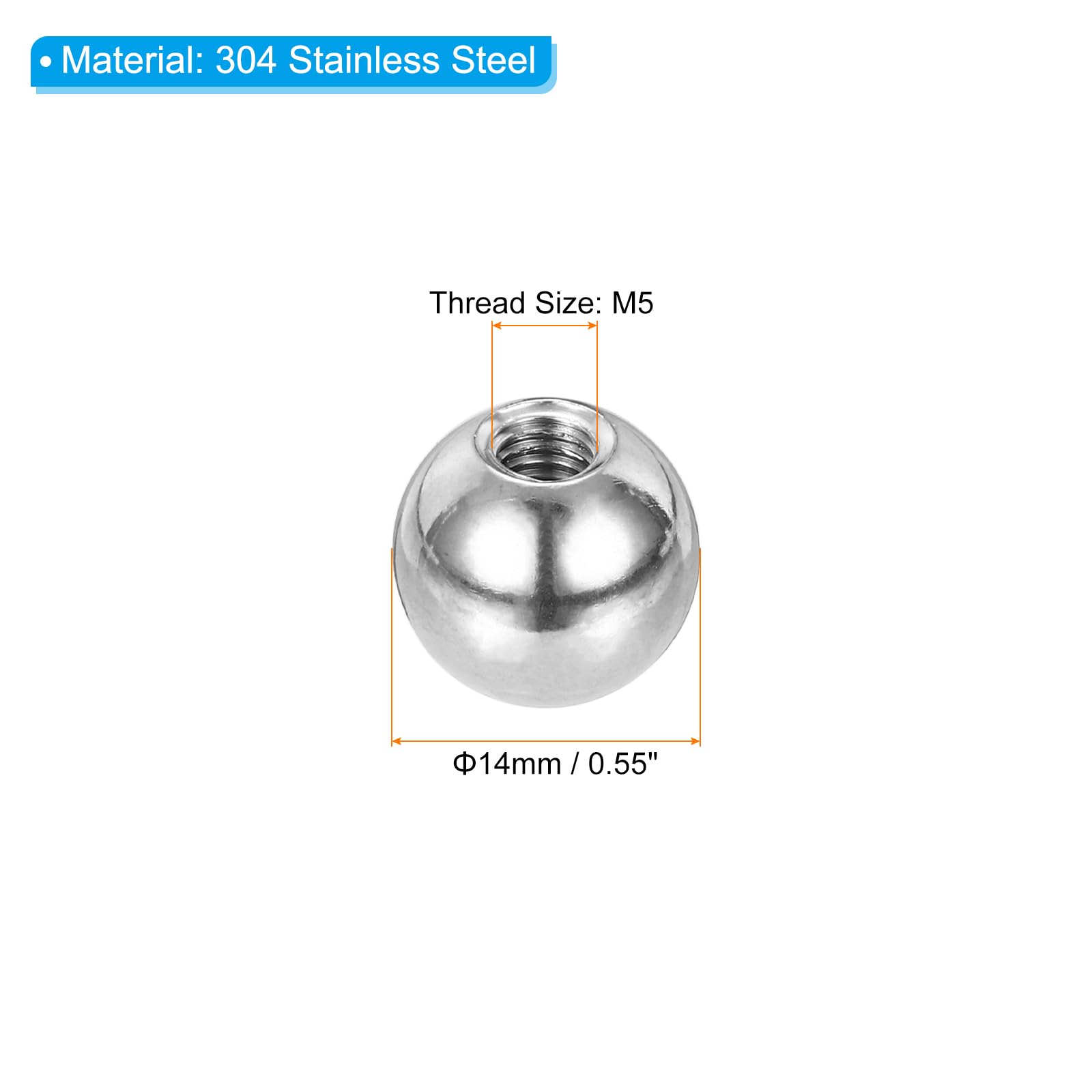 PATIKIL M5x14mm Ball Nuts Knob - Image 2