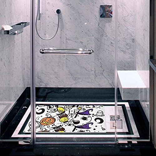 Alfombrilla de baño de Halloween con 112 ventosas de PVC para ducha y hotel 7