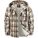 Scodi Men's Flannel Sherpa Lined Long Sleeve Zip Up Hoodie $22.99