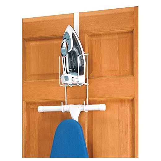 Whitmor Wire Over The Door Ironing Caddy - Iron and Ironing Board Storage Organizer