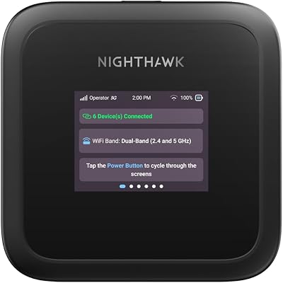 NETGEAR Nighthawk M3 | Router WiFi Portatil | Router 5G Sim Portatil | WiFi 6 | hasta 2,5 Gbps, Hotspot Desbloqueado, comparte múltiples Dispositivos, Ideal para hogar o Empresa (MH3150)
