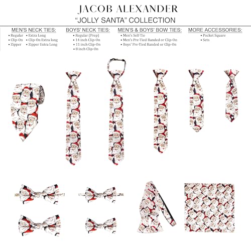 Jacob Alexander Boys' Jolly Santa Adjustable Pre-Tied Banded Bow Tie2