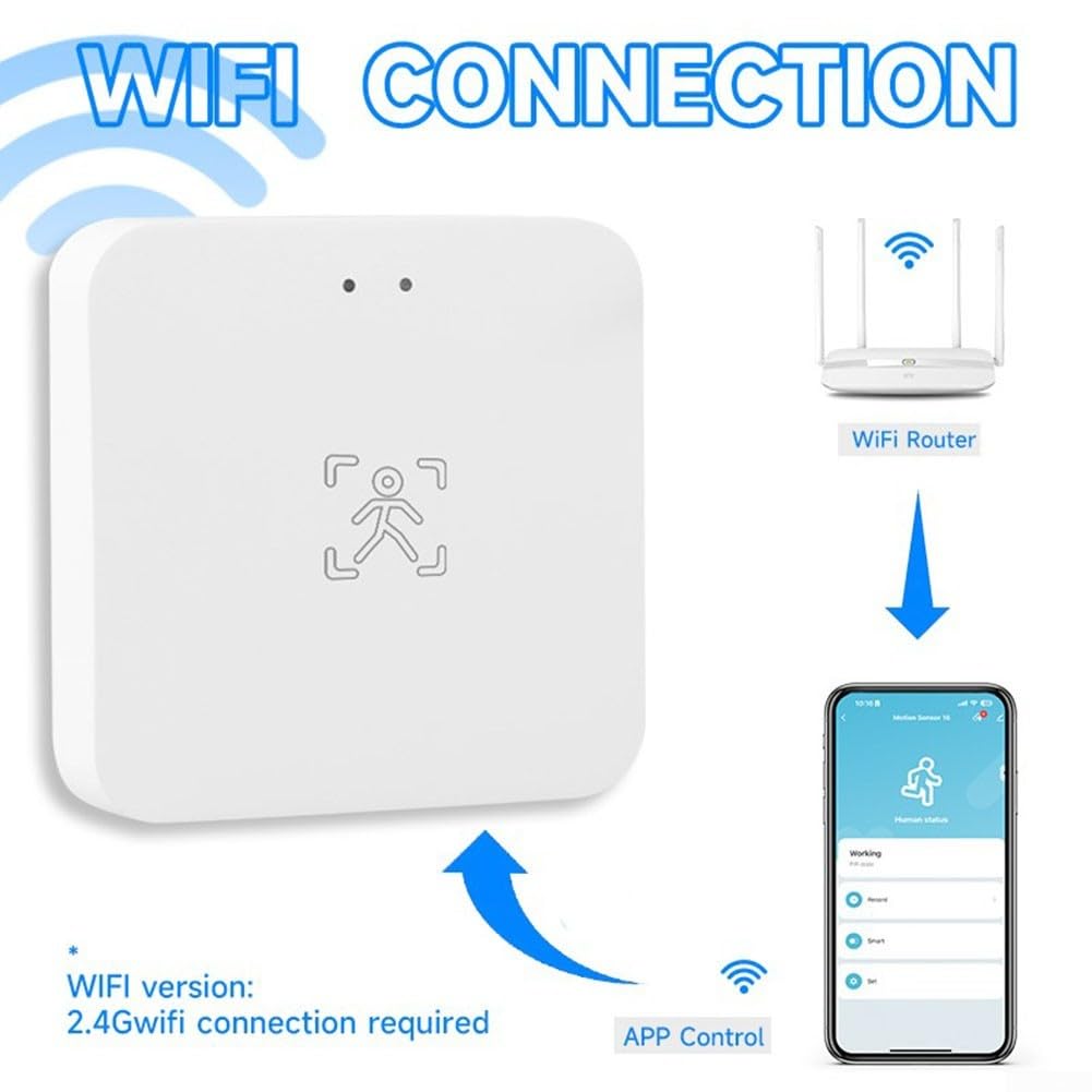 Sensor de Movimiento Inteligente para Seguridad en el hogar, Sensor de Presencia Humana, diseño de bajo Consumo y Respetuoso con el Medio Ambiente (versión WiFi)
