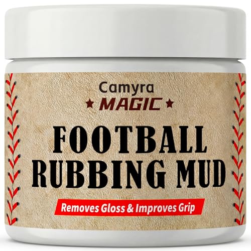 Camyra Football Mud-Baseball Rubbing Mud for Enhancing Grip Softening & Darkening Leather Reduces Shine on New Balls Baseball Mud for Leather Game Balls