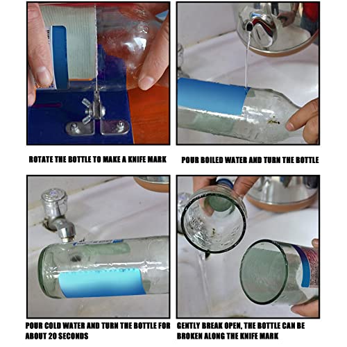 Glass Bottle Cutter Glass Cutting Tool Pc Board Carbide Cut Head Diy Bottle Cutter Diy Wine Bottle Cutting Tool (Blue) #TOP2