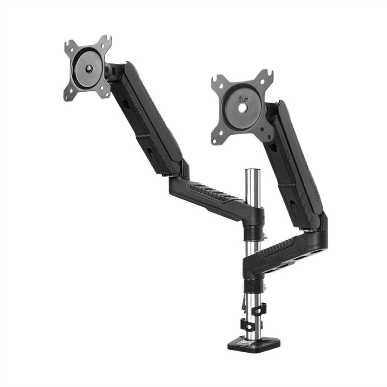Supporto da scrivania per monitor Supporto for doppio monitor da 15-27 pollici, supporto da scrivania ergonomico con braccio for doppio monitor a movimento completo con morsetto a C e VESA 75/100 mm,