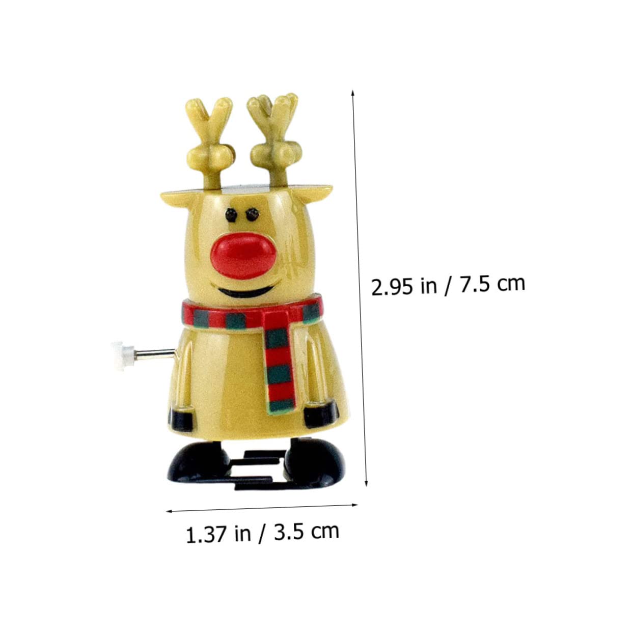 BESPORTBLE 5Pcs Xmas Clockwork Walking Adorable Santa Snowman Reindeer Penguin for Christmas Party Favors Safe Design for