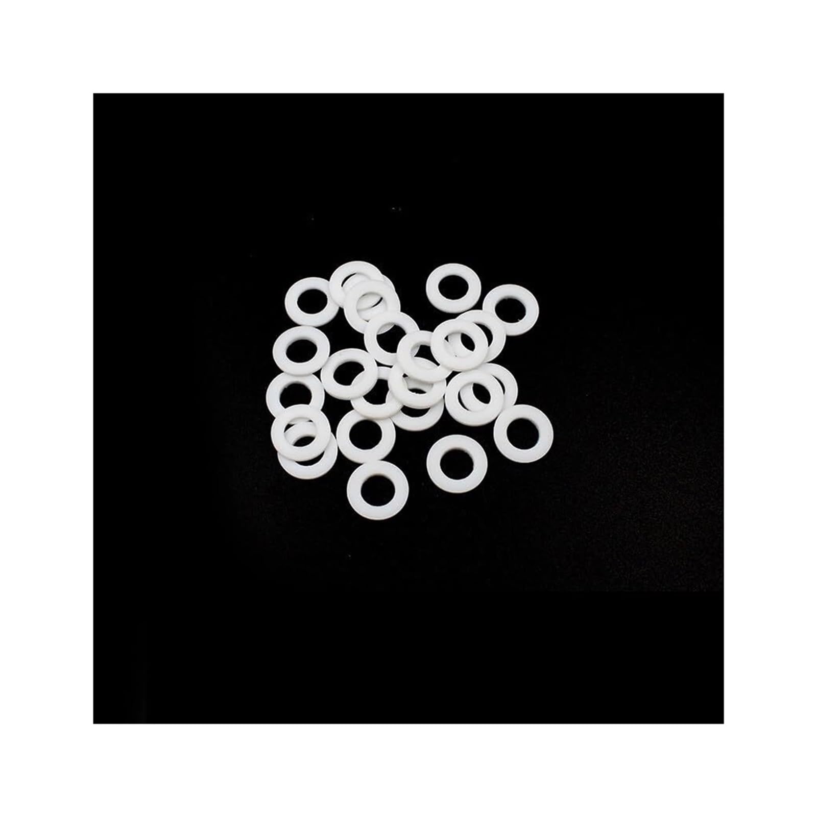 Podkładki płaskie PTFE, Zestaw 10 białych uszczelek z płaskim pierścieniem PTFE o średnicy 2 mm od M6 do M45 do węża i kranu O(M30x39x2mm)