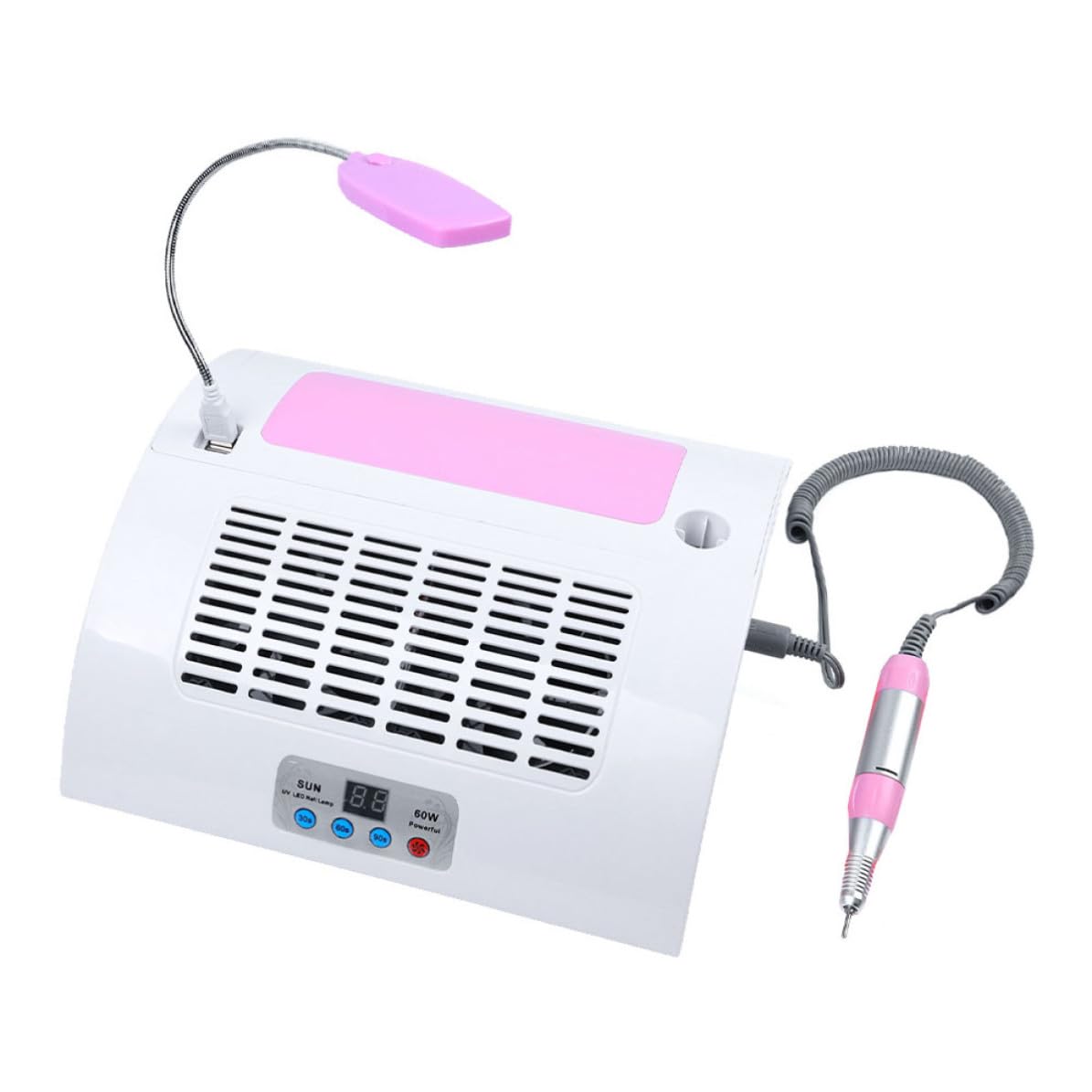 Pulidora de Uñas Eléctrica 60w ABS, Enchufe Eu Blanco
