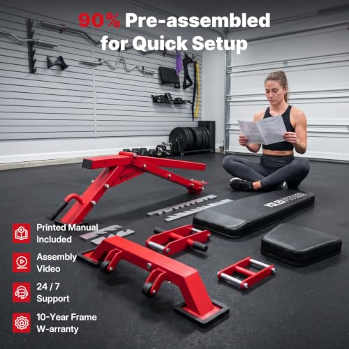 Image of YOLEO Commercial Adjustable Weight Bench 2315LB ASTM Certified - 80% Pre-Assembled Heavy Duty Workout Bench for Home Gym