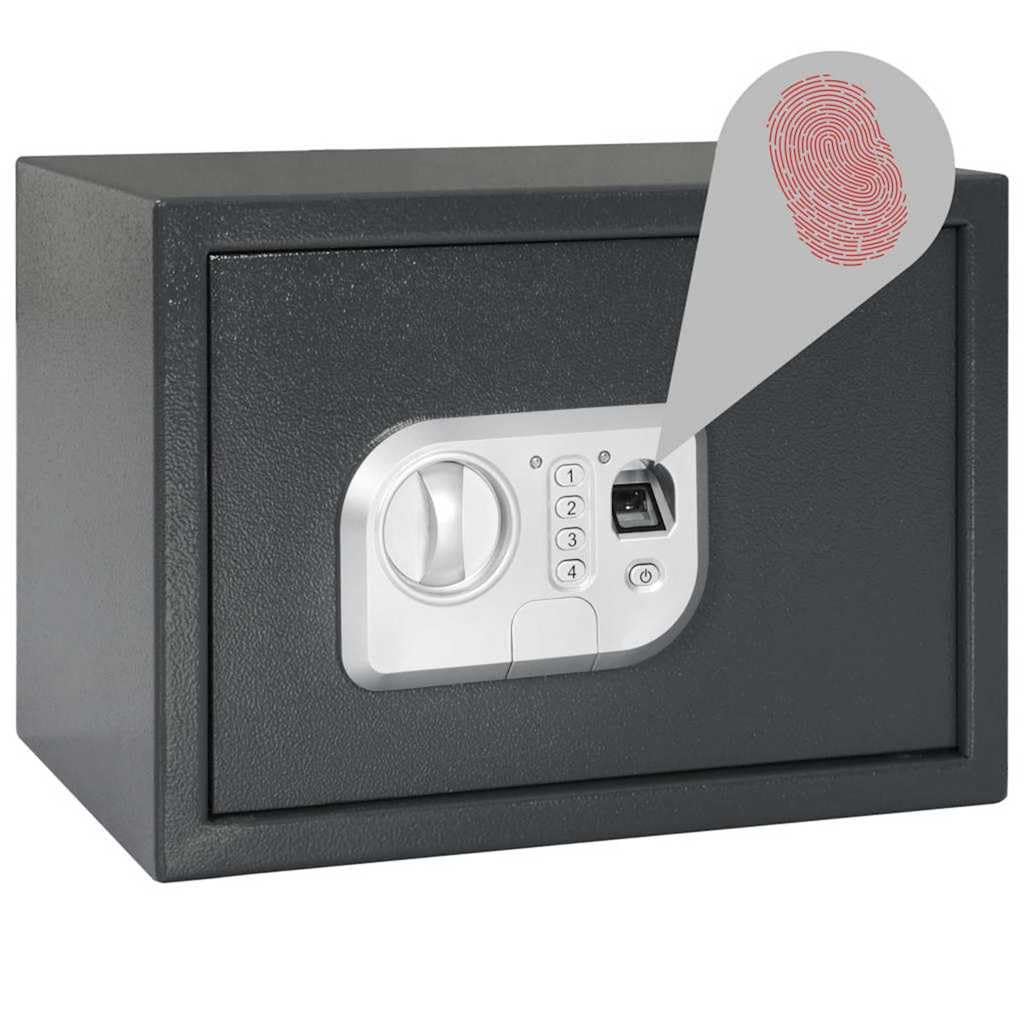 Genérico Caja Fuerte Digital Gris Oscuro 35 x 25 x 25 cm Acero,Seguridad empresarial y del hogar,Cajas fuertes-42011311