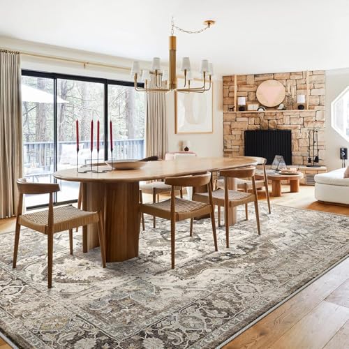YOUFORTONG Washable 10x14 Area Rugs: Rugs for Living Room Ultra Soft Carpet for Bedroom Waterproof Rug Non Slip Rugs for Hardwood Floors (Beige, 10x14)