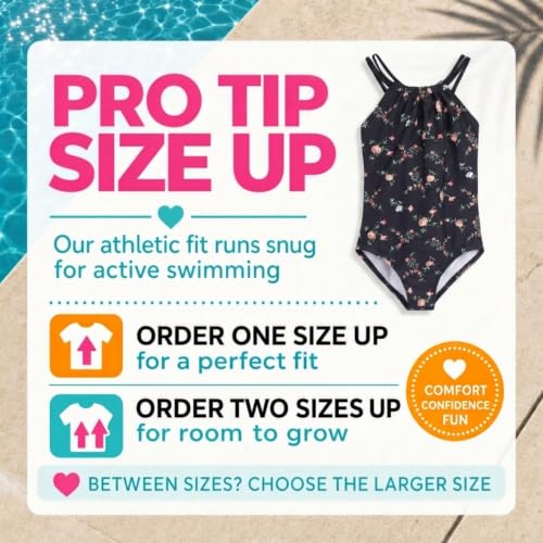 Image of Kanu Surf Girls Jasmine Beach Sport Halter One Piece Swimsuit