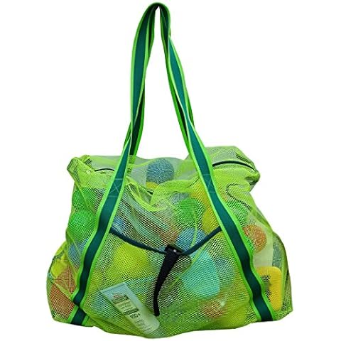 Leberna Large Beach Foldable Lightweight - Beach Toy Bag Mesh Bag for Swimming Pool Sand Toys Cover
