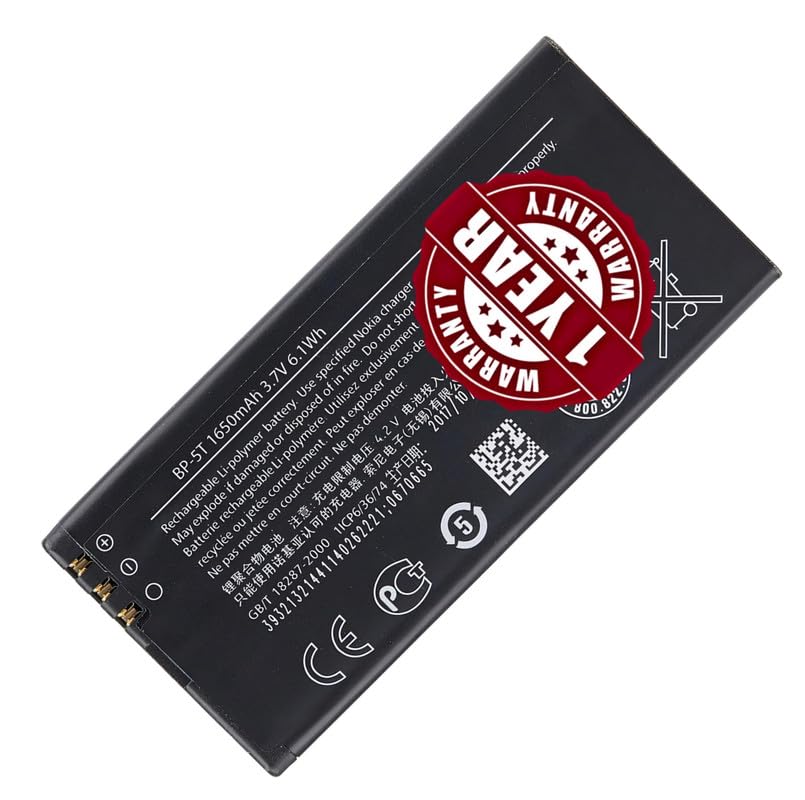 Image of Original BP-5T Battery Compatible for Nokia Lumia 820 - (1450mAh) - 1 Year Warranty JK1