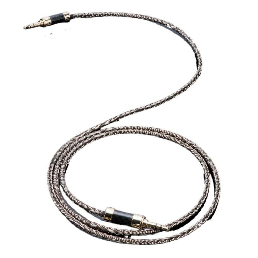 Câble adaptateur auxiliaire HiFi 7N OCC plaqué argent 3,5 mm vers 3,5 mm pour casque audio (1,5 m)