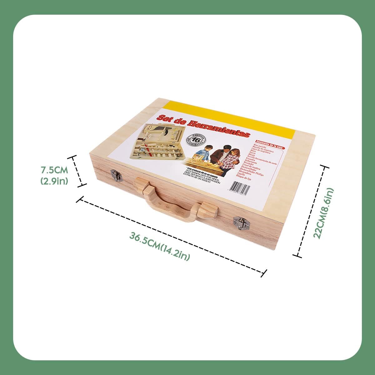 Ensemble d'Outils Éducatif en Bois pour Enfants|Coffret de Bricolage pour Garçons et Filles|Jouet de Construction pour Jeu de Rôle|Outils Réels pour Jeu d'Imitation pour Enfants de 3 à 8 Ans