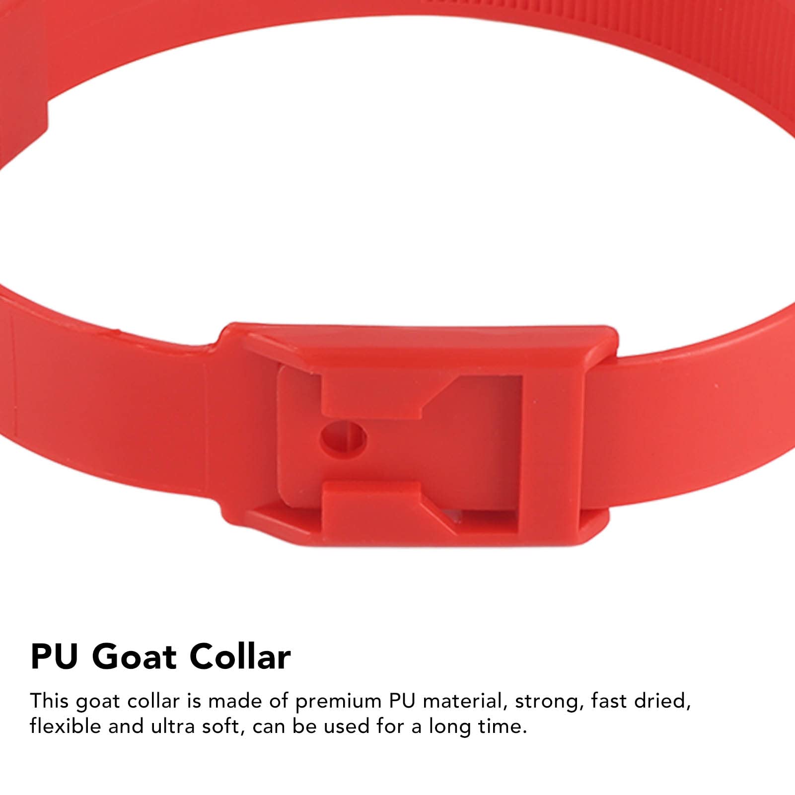 Colliers d'animaux de Ferme, Colliers de Chèvre en PU Multifonctionnels Doux Réglables 10PCS (Rouge)
