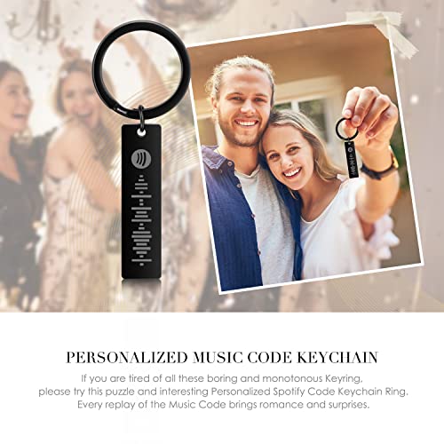 Opalstock Spotify Music Code Keychain Bracelet Infinity Personalized Charm Gift #TOP7