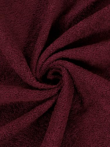 Image of Monte Carlo Essential 100% Cotton Bath Towel | 340 GSM Ultra Lightweight & Quick Dry | Soft Absorbent Large Towel 75x150 cm | Skin Friendly Daily Use Bathroom Towel for Men & Women (Soho) | Wine Red