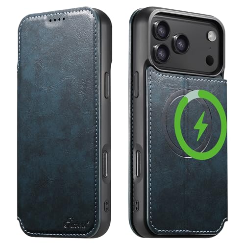 JCGOOD 手帳型 ケース for iPhone 17 Air MagSafe対応 いphone17 Air ケース マグセーフ ワイヤレス充電対応 カード収納 アイフォン17air カバー 手帳 スタンド機能 財布型 カード入れ マグネット式 本革 レ