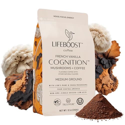 Lifeboost French Vanilla Cognition Mushroom Coffee