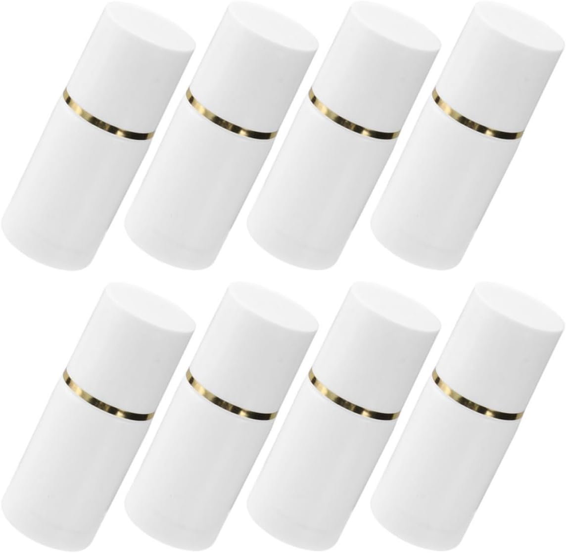 8Pcs Sponge Head Daub Bottles Refillable ABS Applicator for Perfume Cosmetics White Travel Temporary Container for Essential Oil Business Trip