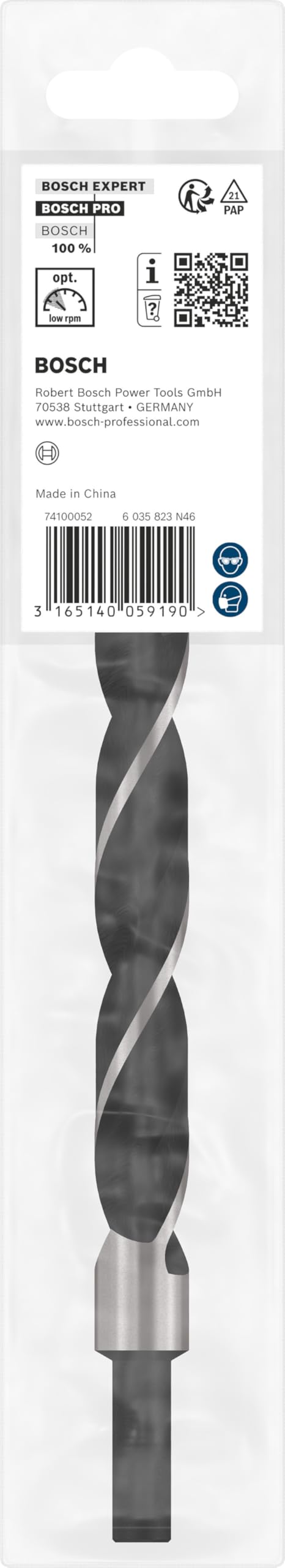 Bosch Professional Accessories 1 x Silindir Şaftlı Spiral Ahşap Matkap Ucu (Ahşap için, 16 mm, Şaft 10 mm, Matkap Aksesuarı)