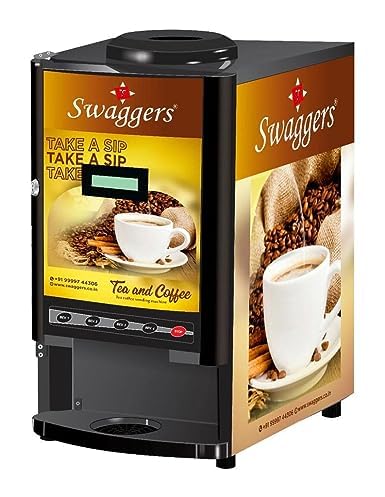 DRMS Store Swaggers Heavy Duty Tea/Coffee/Soup Vending Machine with 3 Options Suitable for Office/Factory/Godawn/Catering House.Ready to Serve, No Milk Required(Free Sample Premix) !1 Year Warranty!