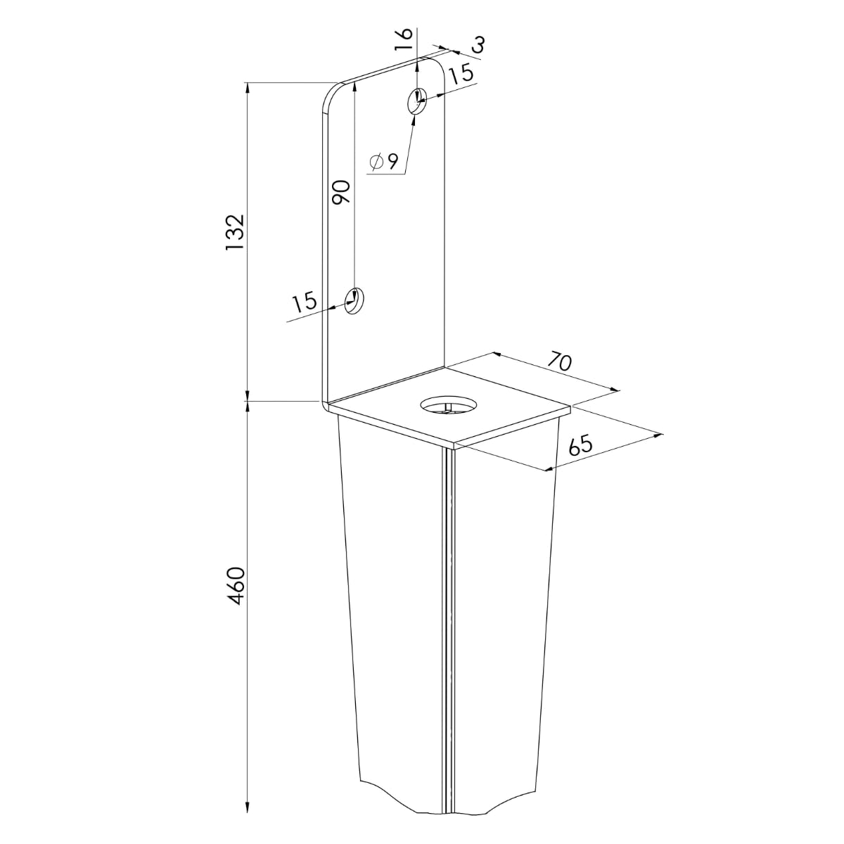 TRIBECCO 4x Universeller Pfostenträger zum Einschlagen L, Pfostenträger Feuerverzinkt Einschlaghülse Pfostenträger Bodenhülse Einschlagbodenhülse Pfosten Anker Stahl Silber (4, 70x600)