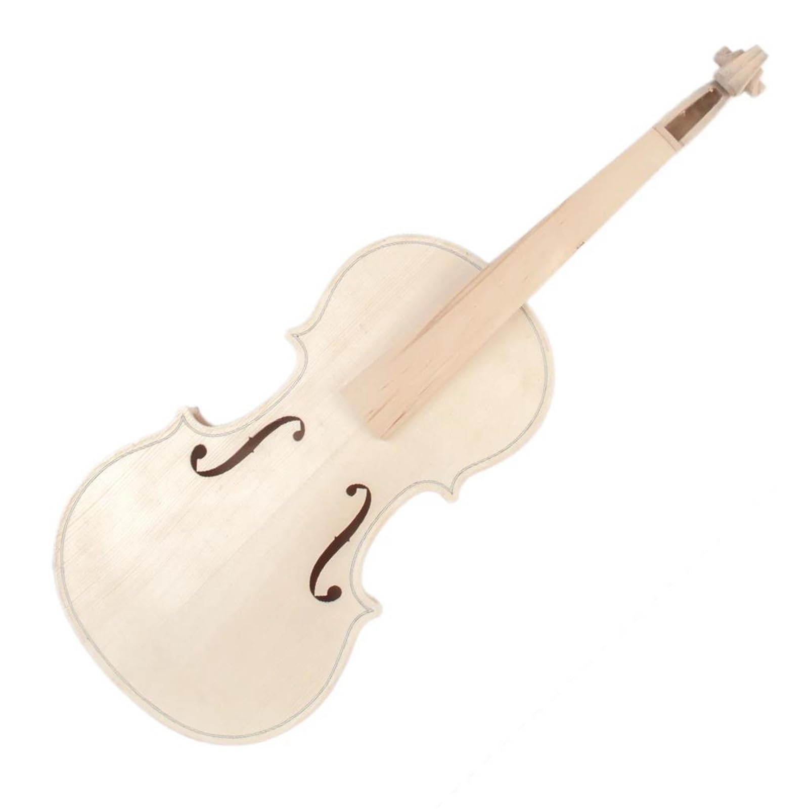 Violino Kit Fai Da Te Per Violino Acustico In Legno Massello Naturale | Include manico e cordiera in lega di alluminio(1/8)