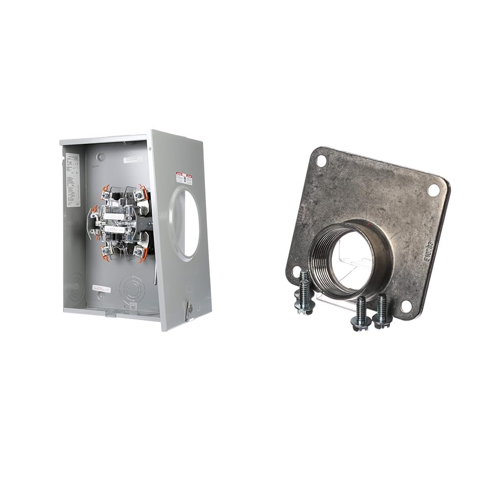 Murray RH173CRF Murray 200-Amp, 5 Jaw, Ringless Cover, Lever Bypass, Overhead And Underground Feed, Meter Socket & SIEMENS ECHS125 1-1/4-inch HS Type Hub Openings