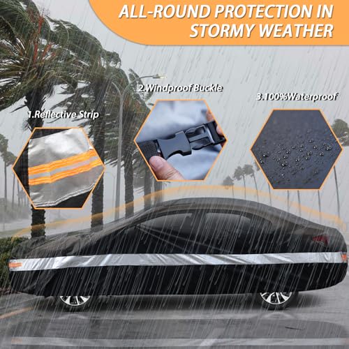 Image of Dodge Car CoverCustom-Fit Car Cover for Dodge Charger, Waterproof All-Weather Car Cover, Lightweight Full Exterior Cover for Outdoor Protection Against Sun, Rain, Dust, Snow, and Wind.