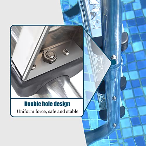 Escalera para piscina 5 peldaños acero inoxidable miniatura 5