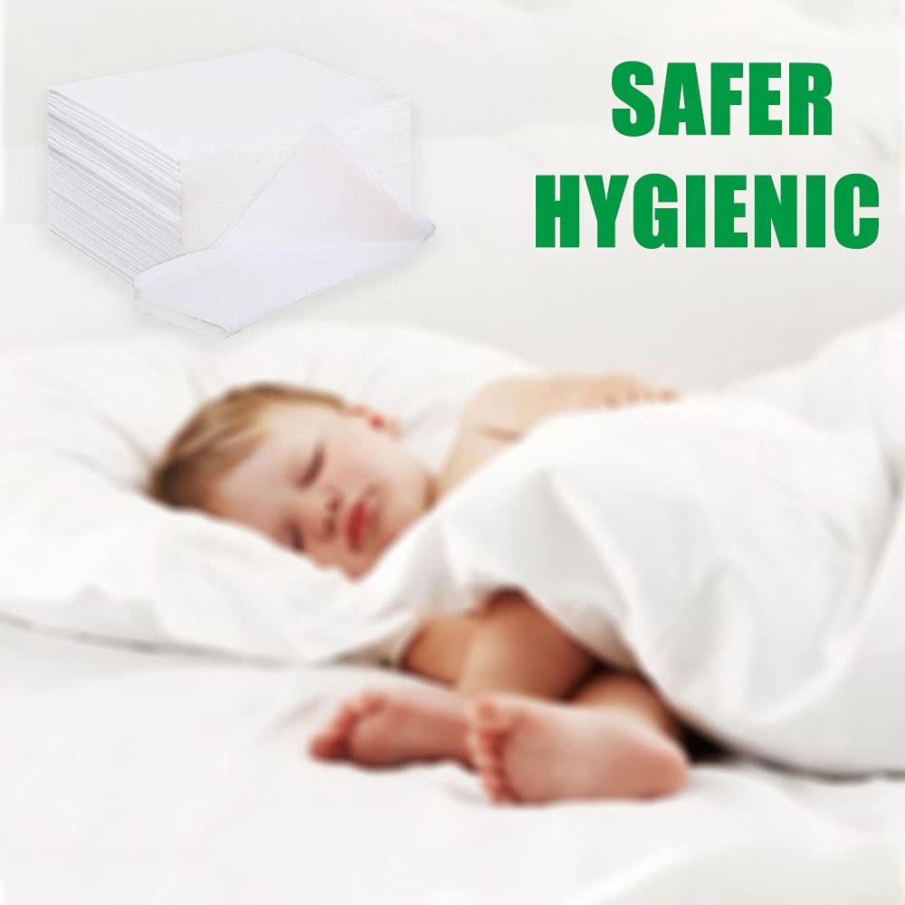 Sábanas desechables de 35 piezas, 31.5 x 71.9 pulgadas, sábanas de mesa de masaje, cubierta de cama impermeable, tela no tejida para spa, tatto y pestañas