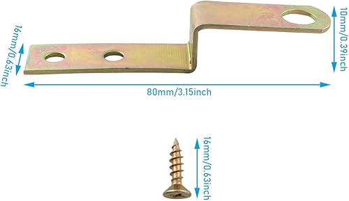 Miniatura 2 de Soporte de marco de fotos en forma de Z, 10 unidades, 3.150 x 0.630 x 0.394in, soporte de esquina decorativo de metal de zinc, soporte de estante de